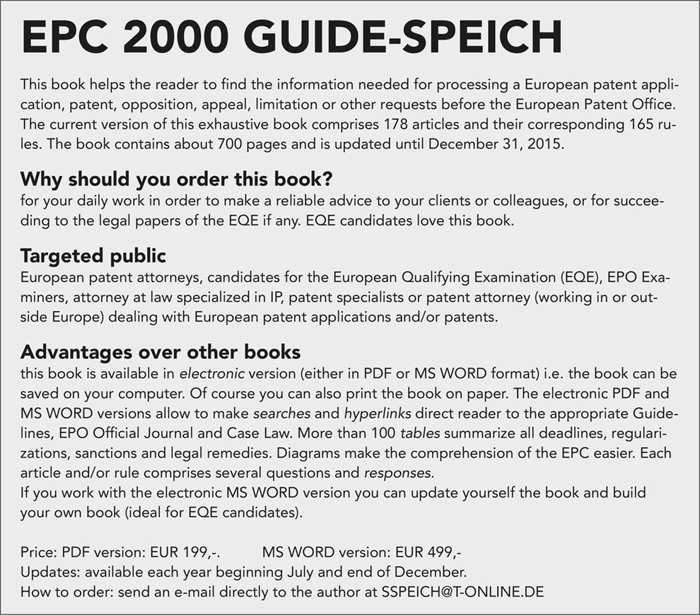 EPC 2000 Guide Speich