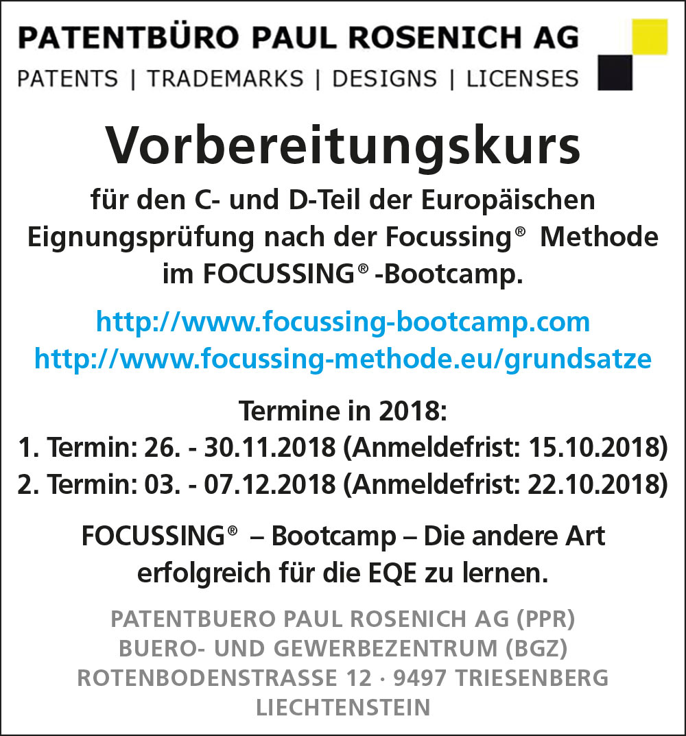 Patentbüro Paul Rosenich AG